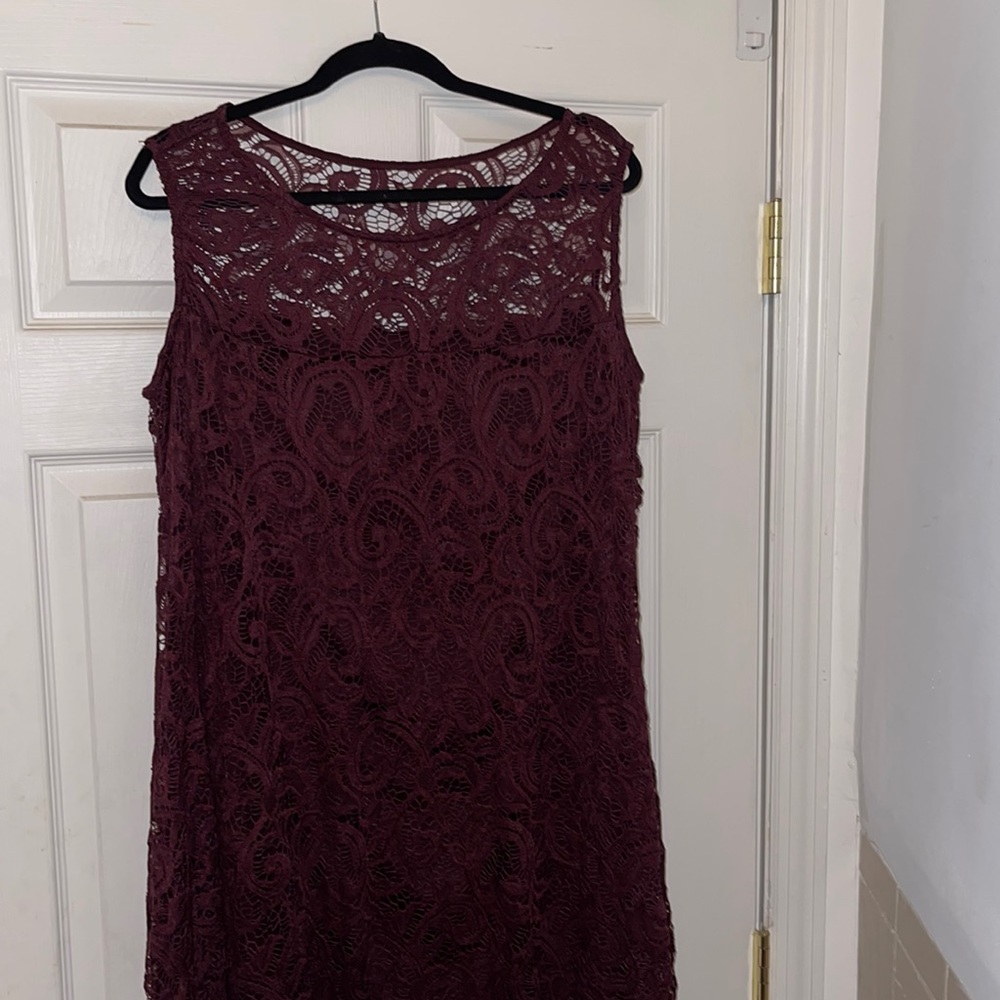 Lane Bryant Purple Stitch Dress